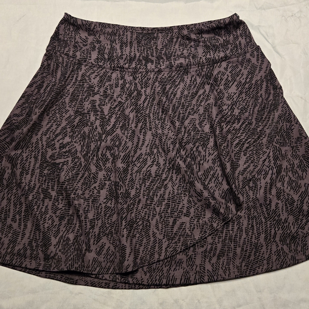 Eddie Bauer Black and Purple Patterned‎ Skirt